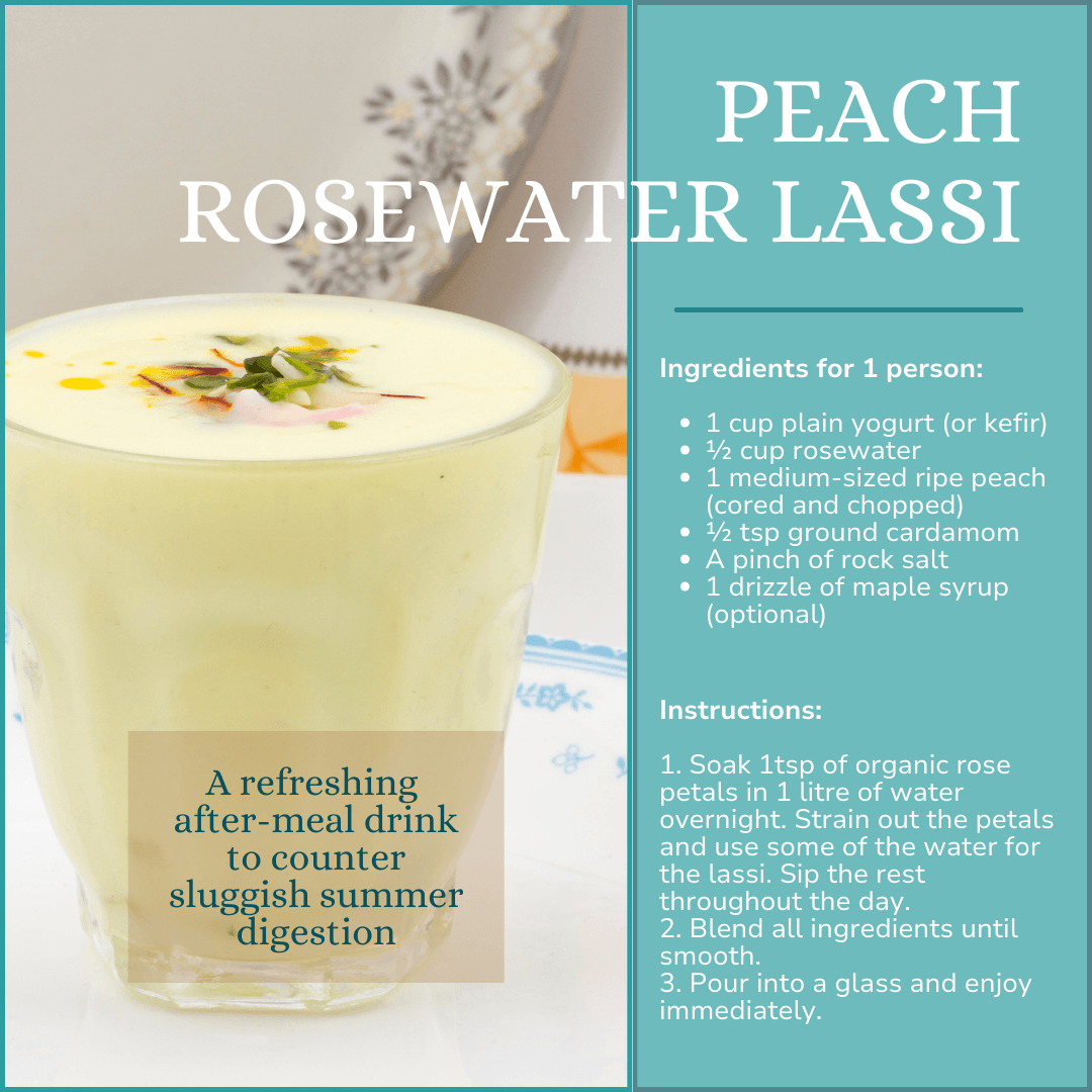 Peach Rosewater Lassi Recipe
